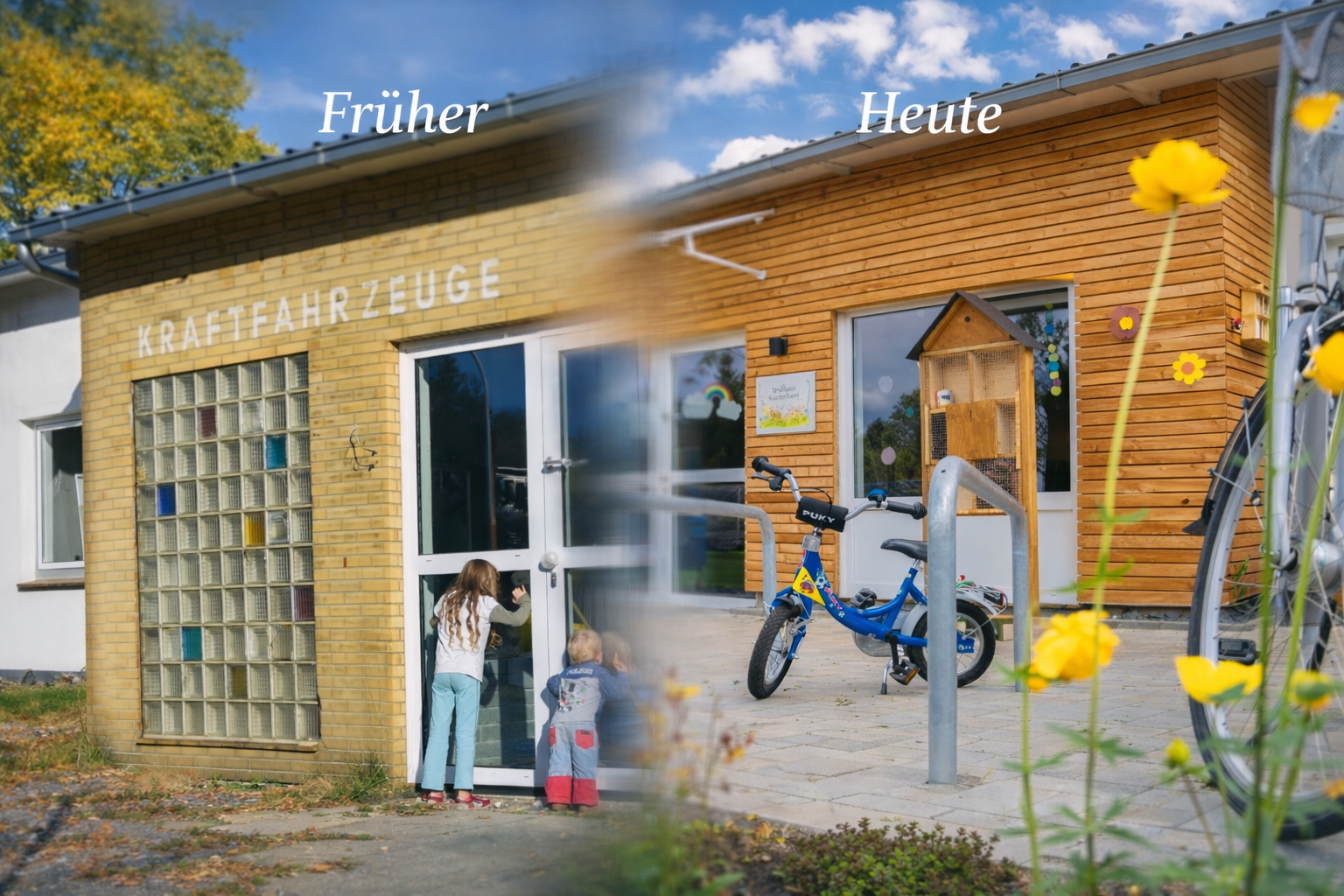 Transformation vom alten Standort zum heutigen Spielhaus